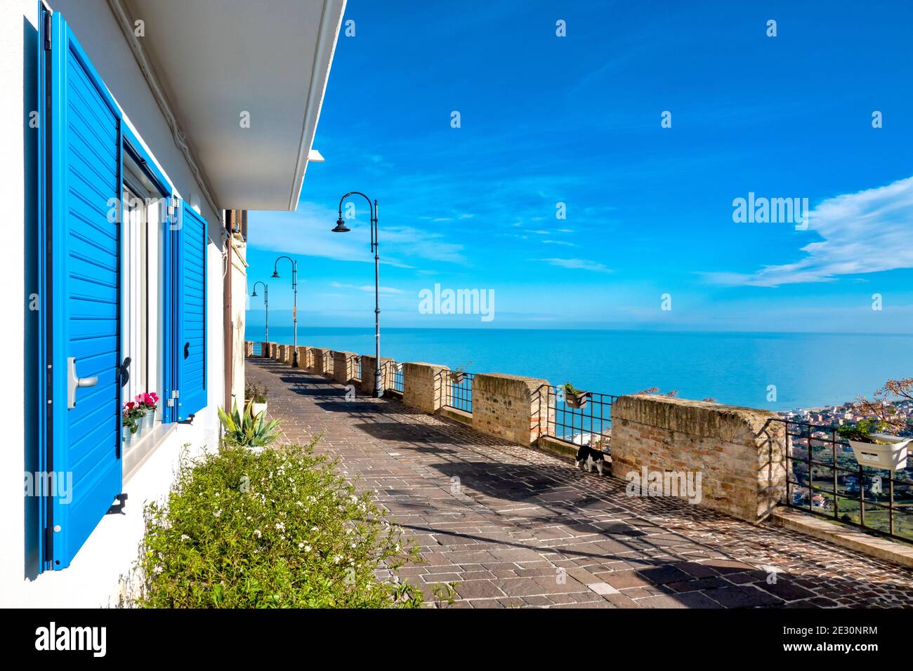 House on the Belvedere of Silvi Paese, Italy Stock Photo