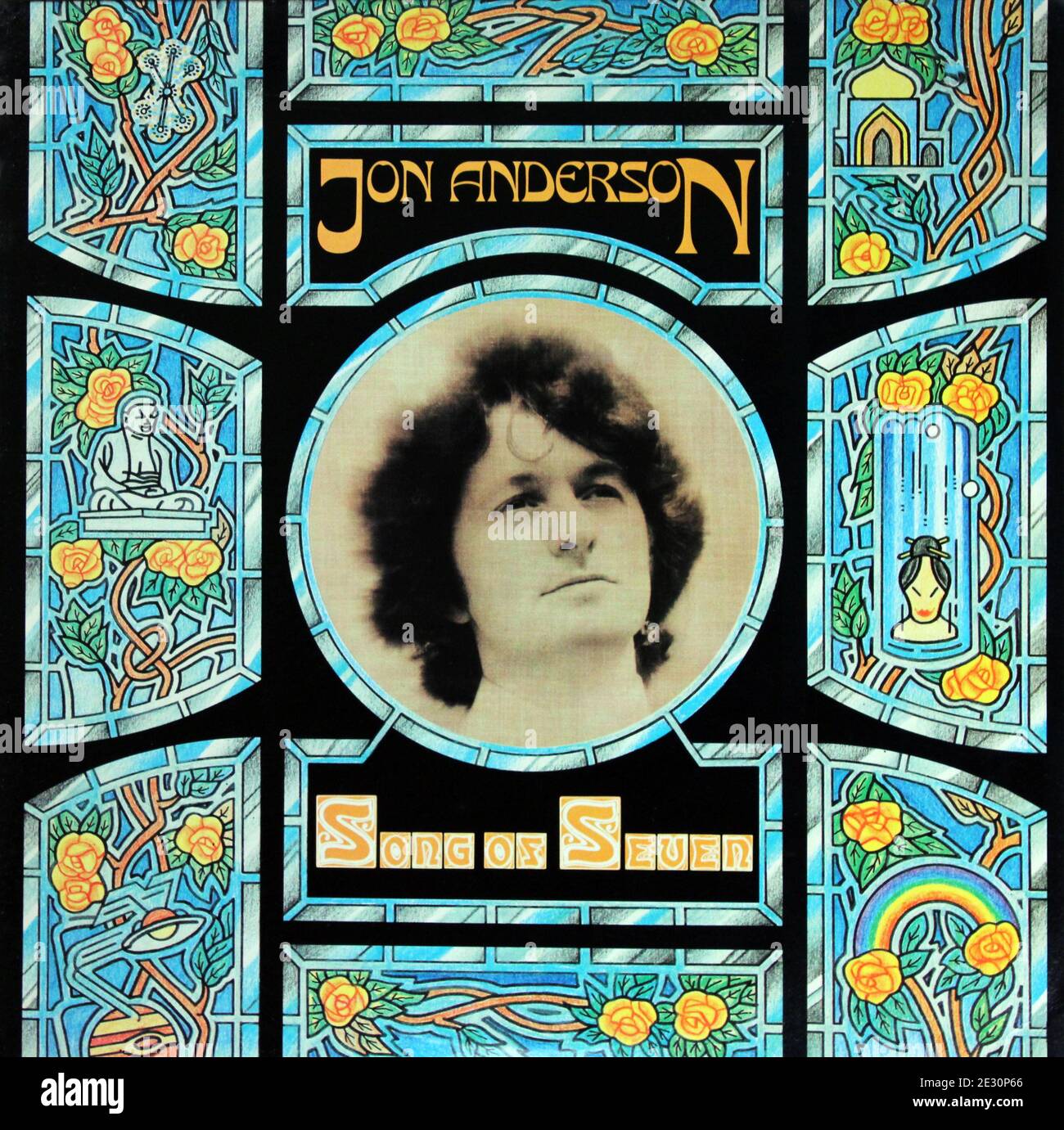 Jon Anderson: 1980. LP front cover: Song Of Seven Stock Photo