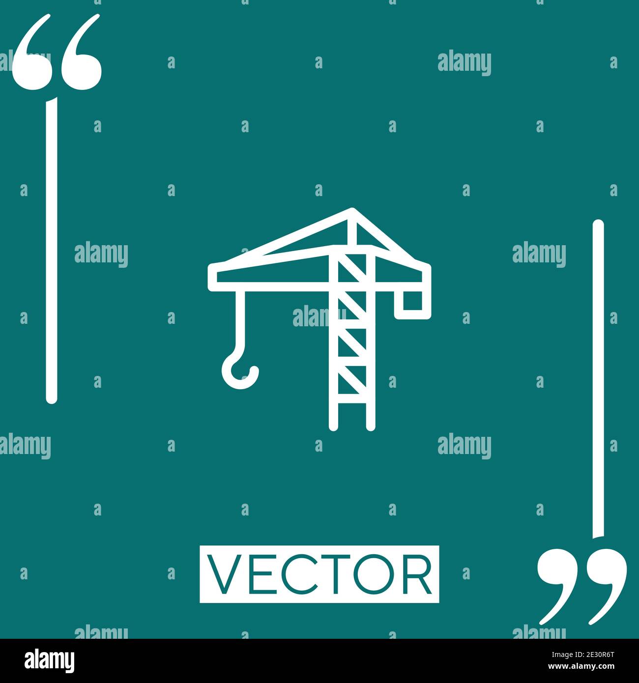 tower crane vector icon Linear icon. Editable stroke line Stock Vector ...