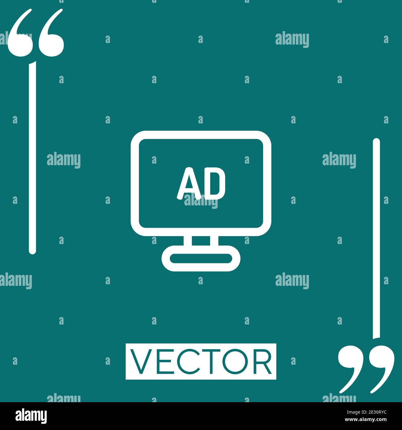 Ad vector icon Linear icon. Editable stroked line Stock Vector