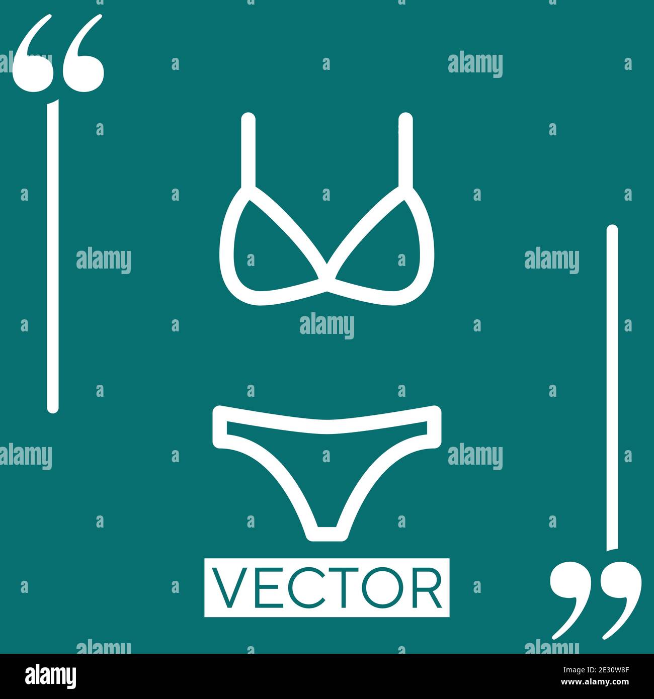 bikini vector icon Linear icon. Editable stroke line Stock Vector