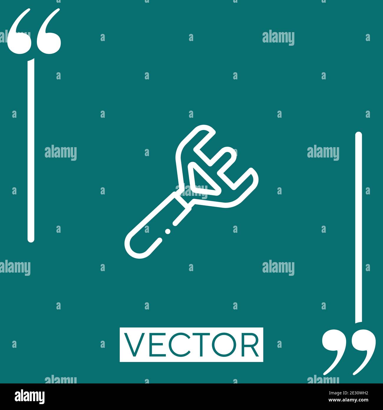 rake vector icon Linear icon. Editable stroked line Stock Vector