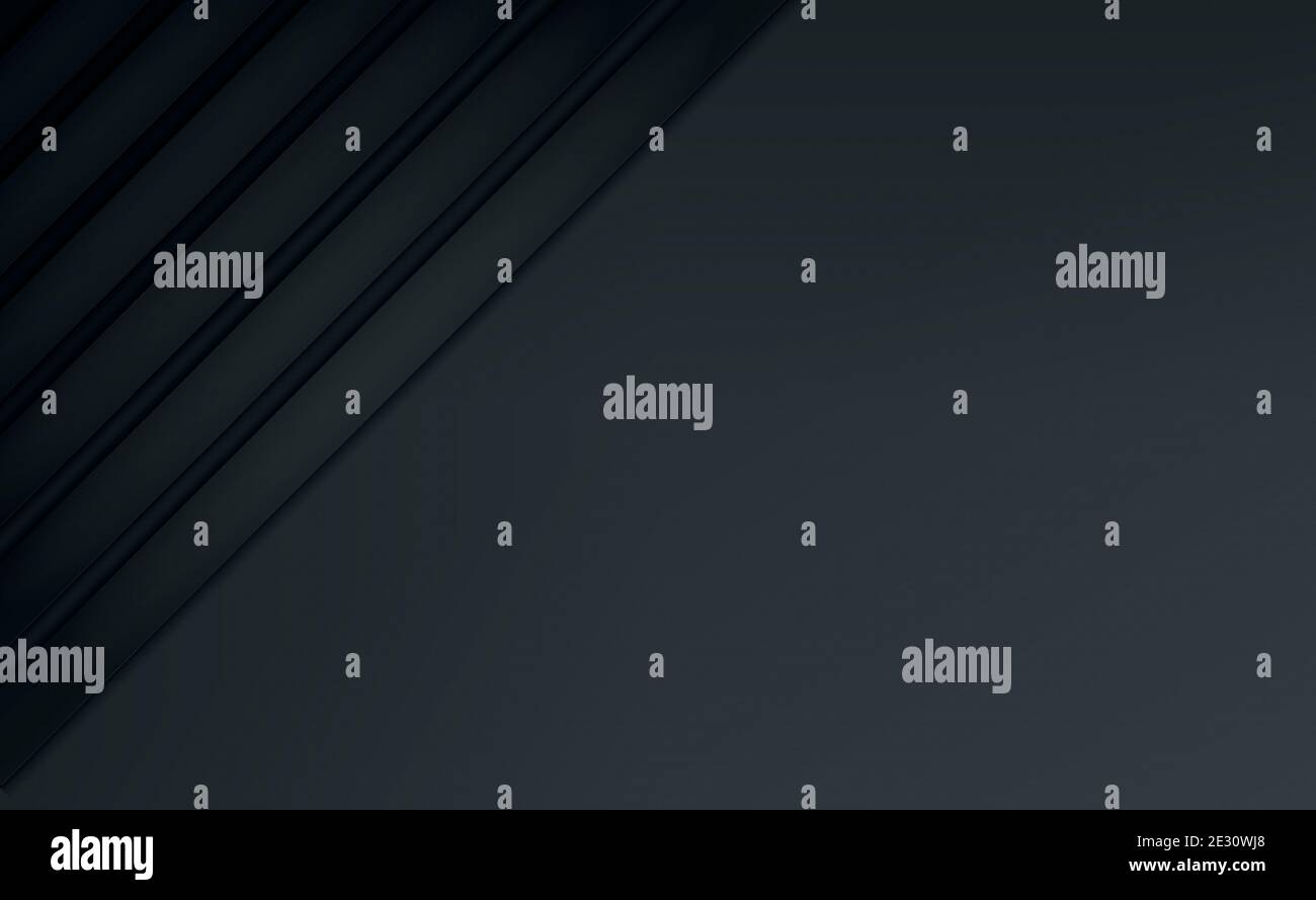 Abstract dark black textured panoramic background - Vector illustration Stock Vector