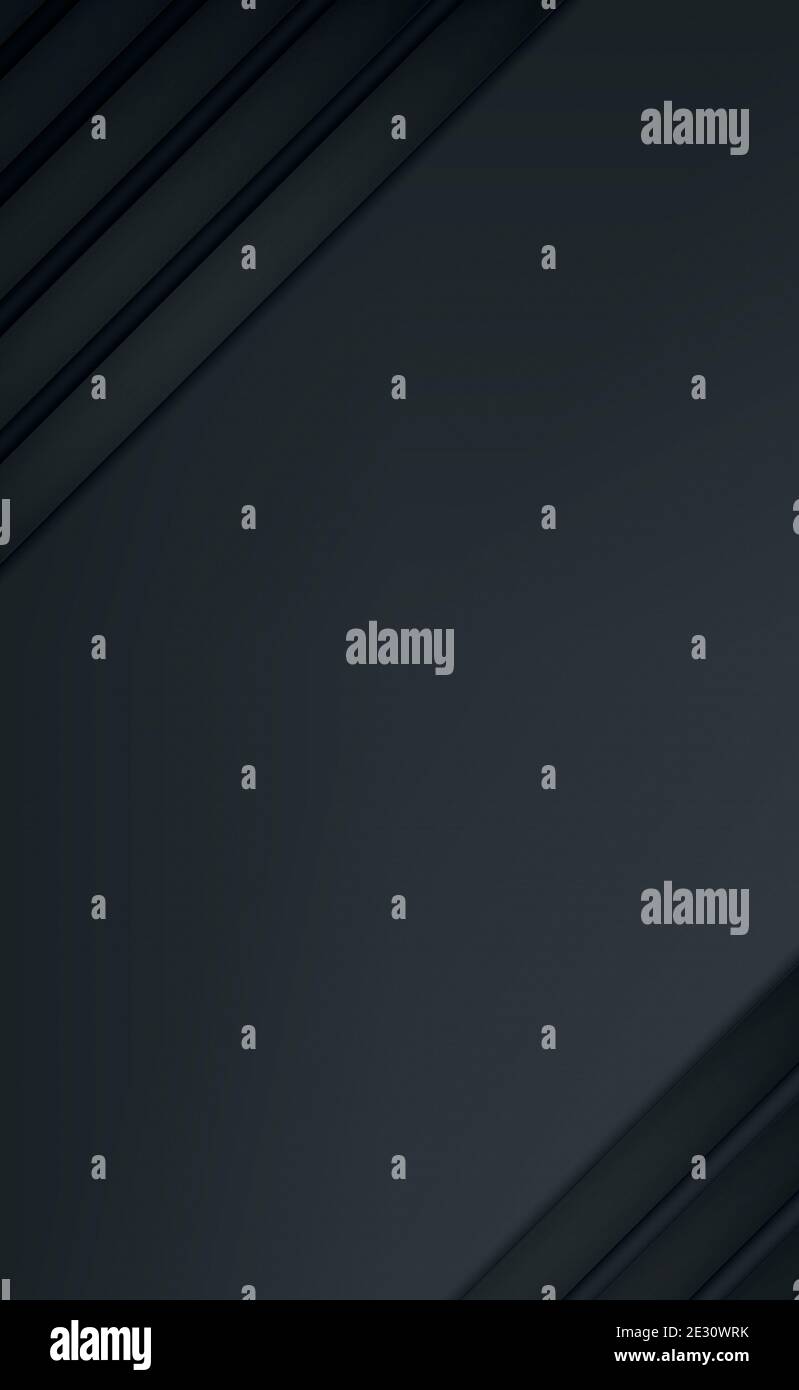 Abstract dark black textured panoramic background - Vector illustration Stock Vector
