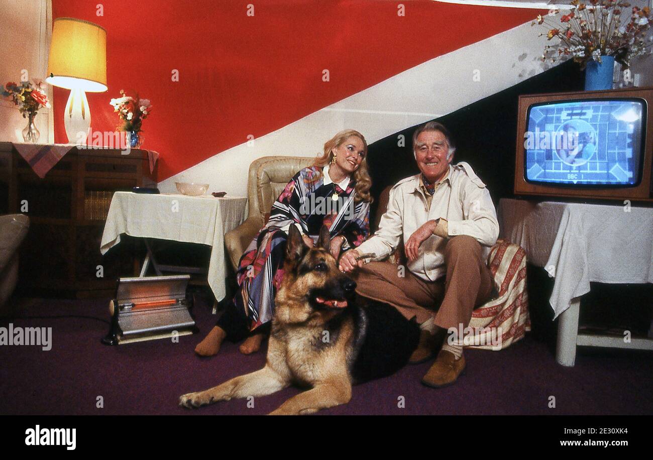 inside Prince and Princess Roy and Princess Joan's living room at Sealand. May 1979 Stock Photo