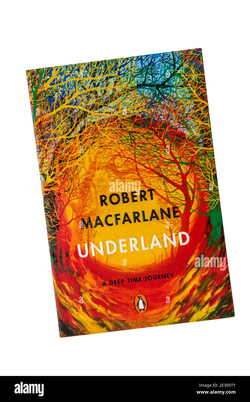 A paperback copy of Underland by Robert Macfarlane.  First published in 2019. Stock Photo