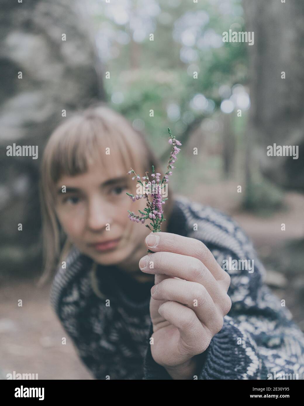 Woman wooly jumper hi-res stock photography and images - Alamy