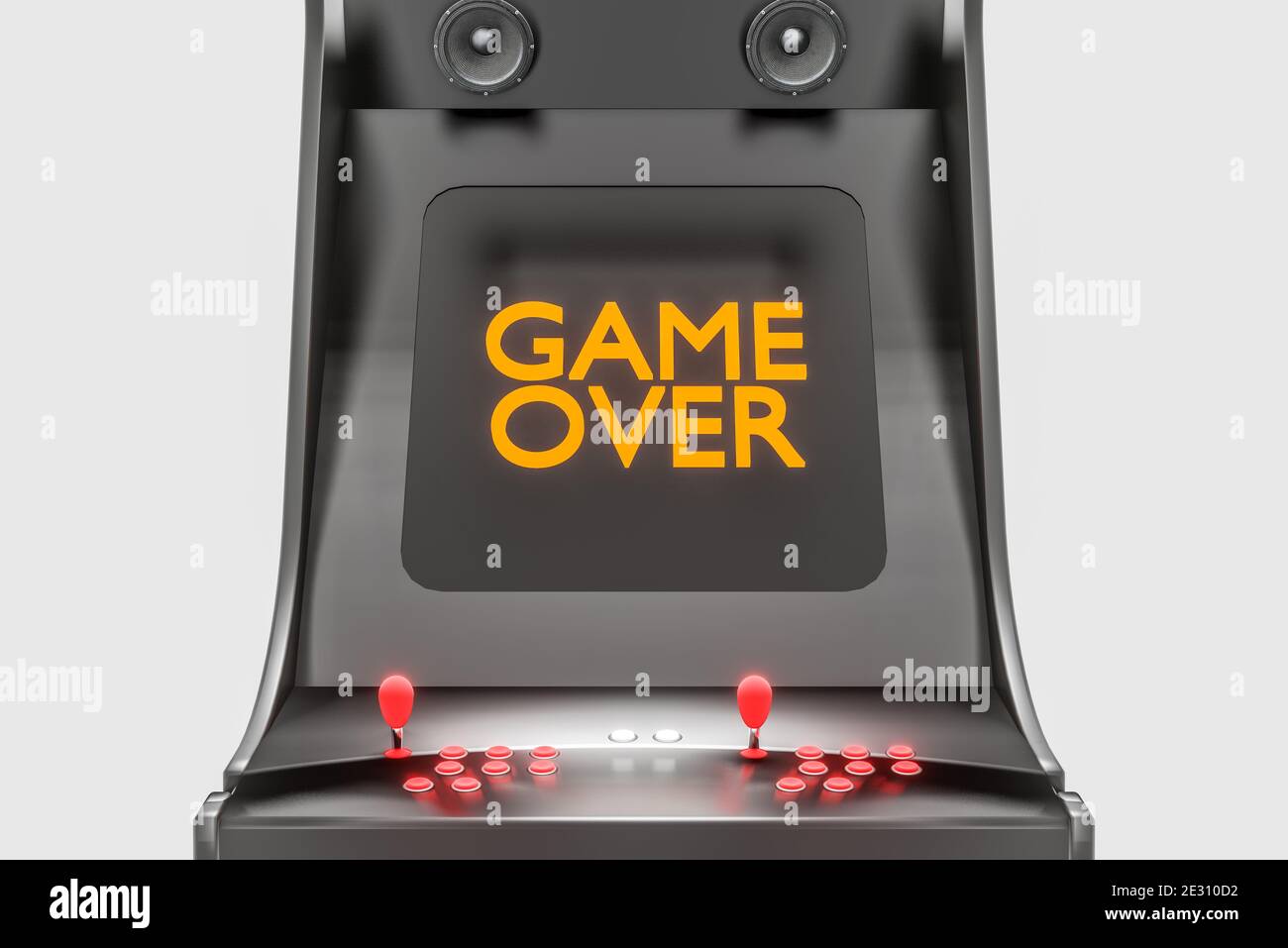 Old Retro Arcade Video Game Cabinet, 3D Illustration Stock Photo - Alamy