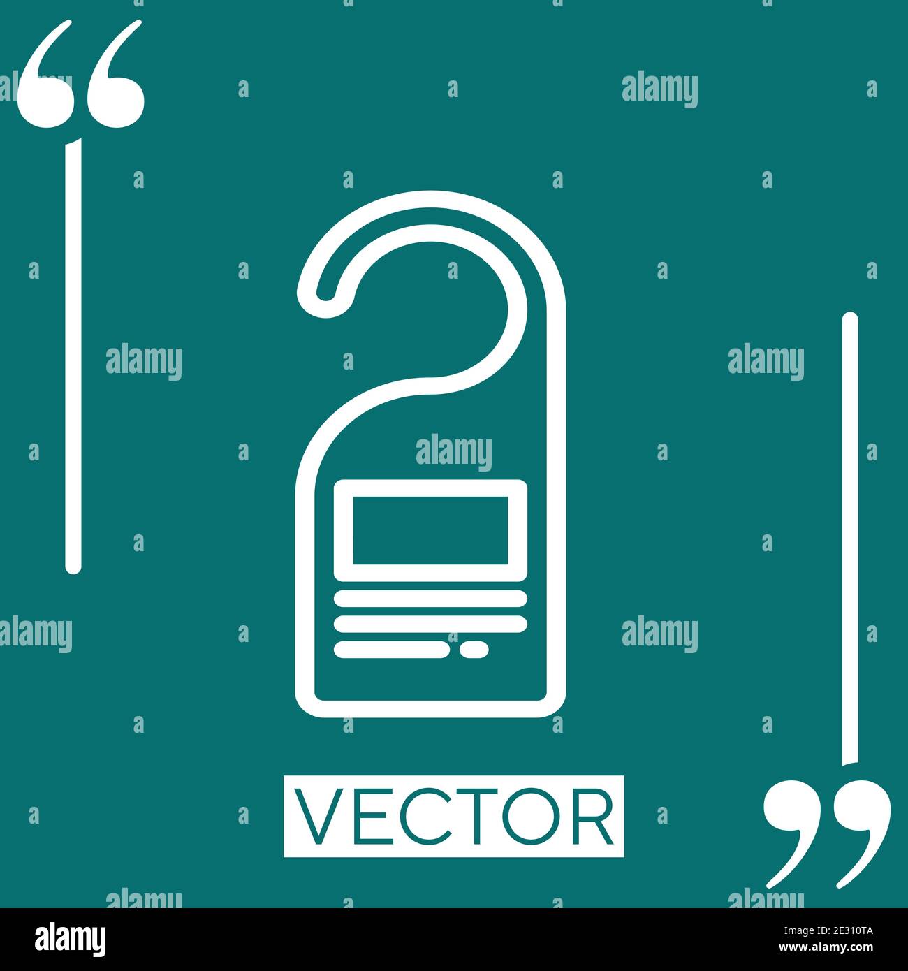 door hanger vector icon Linear icon. Editable stroke line Stock Vector