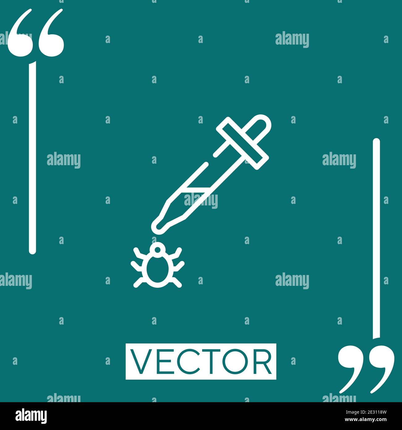 flea vector icon Linear icon. Editable stroke line Stock Vector