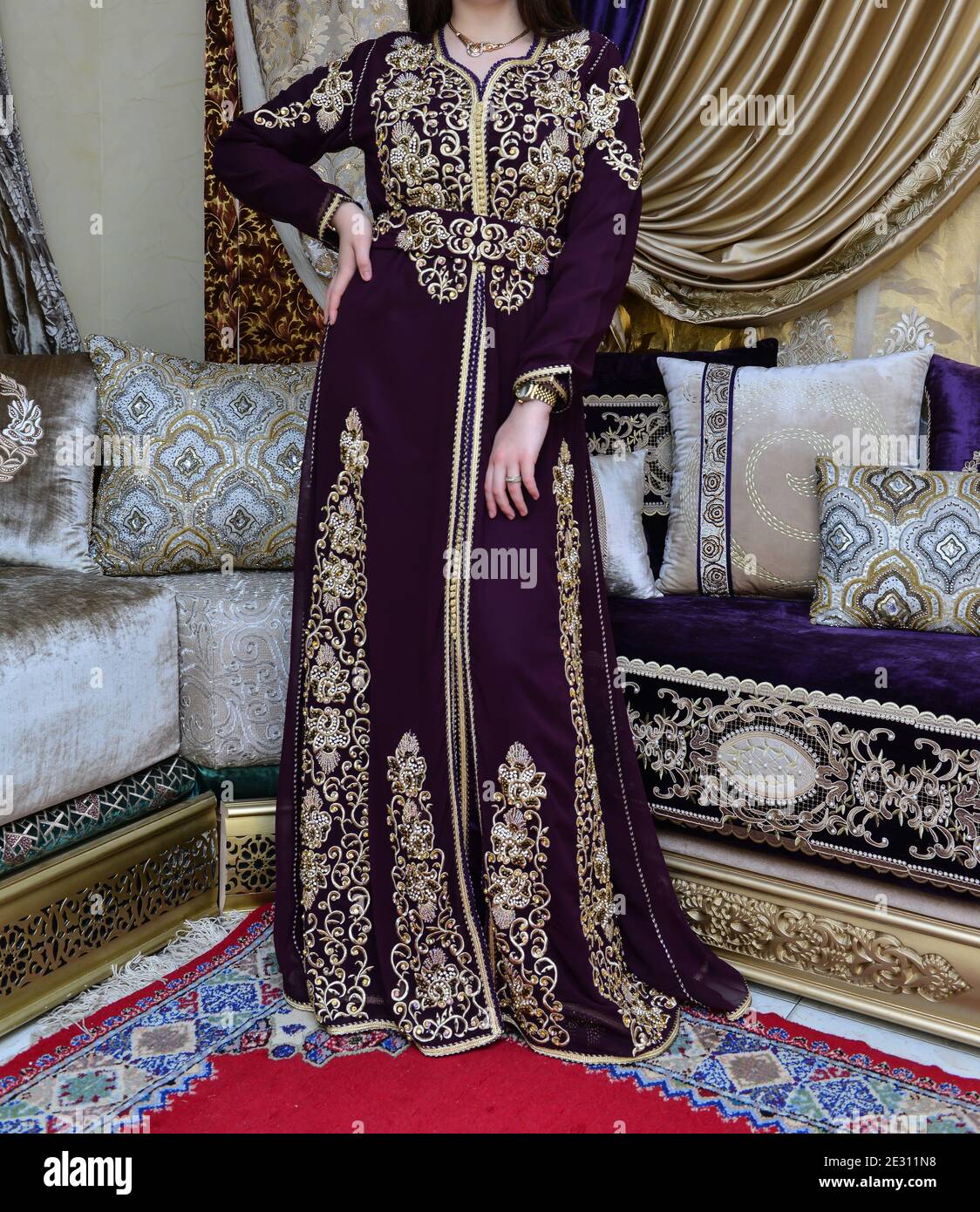 Morocco, Marrakech, haute couture, mannequin wearing a caftan Stock Photo -  Alamy