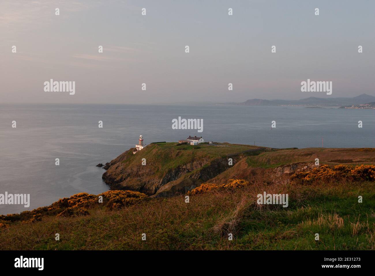 Howth head and the Bailey Lighthouse, Dublin ,Ireland, Europe Stock Photo