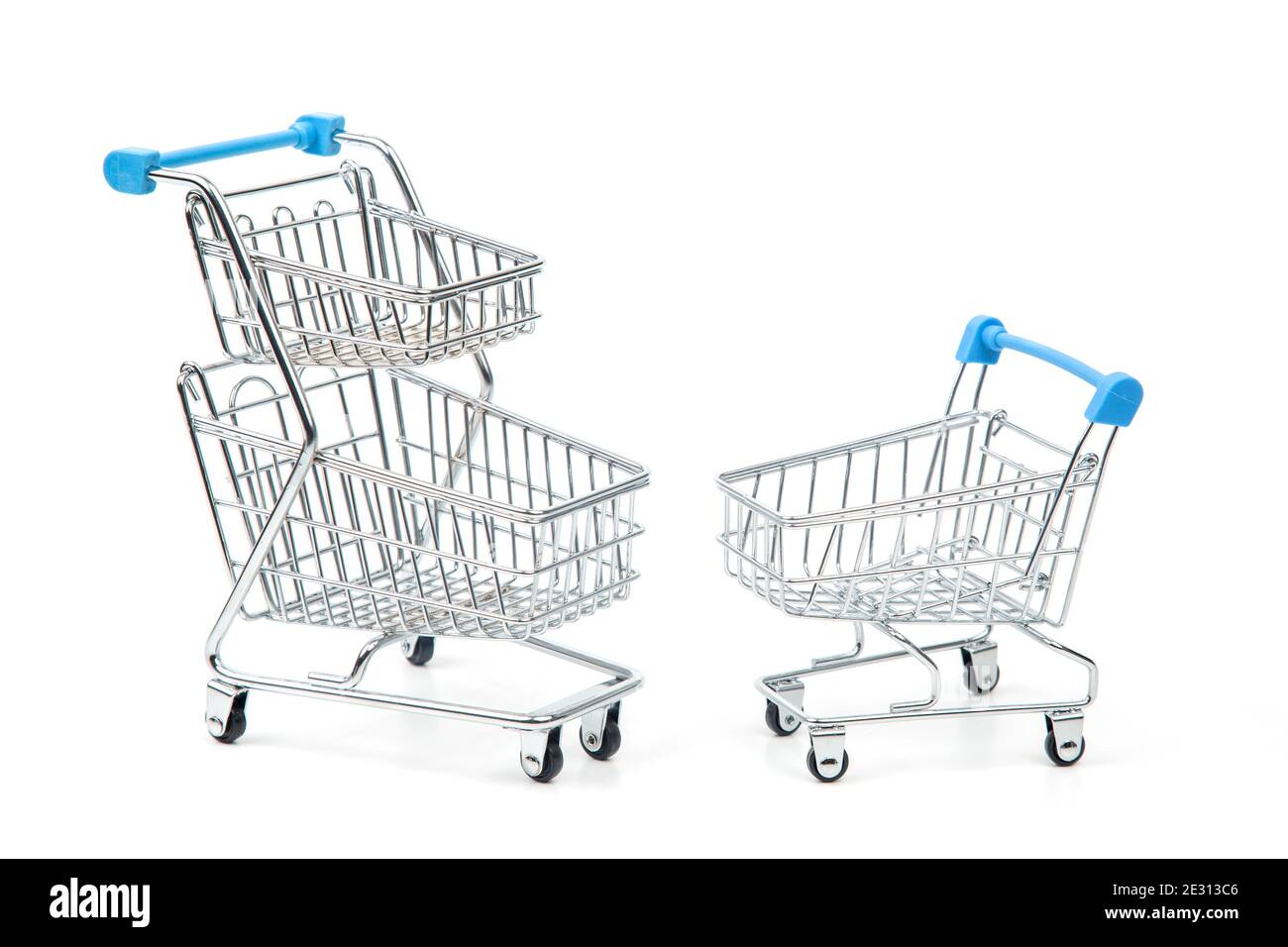 shopping cart for market groceries on white background Stock Photo Alamy