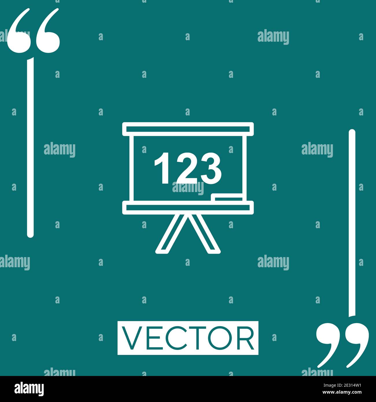 chalkboard vector icon Linear icon. Editable stroke line Stock Vector