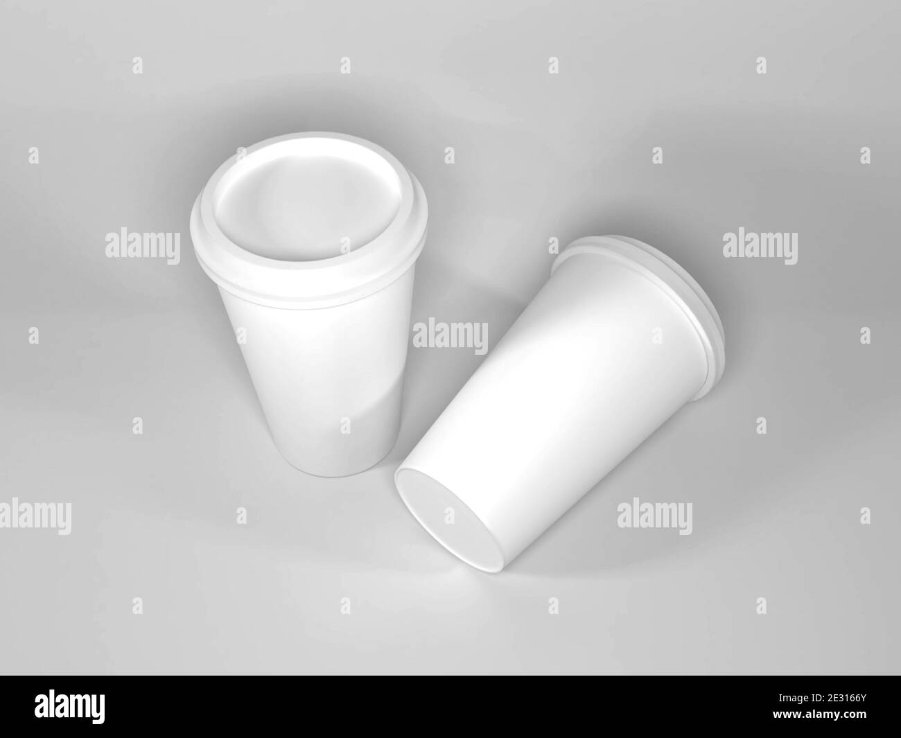 Realistic Paper Coffee Cup Mockup Template Stock Photo Alamy