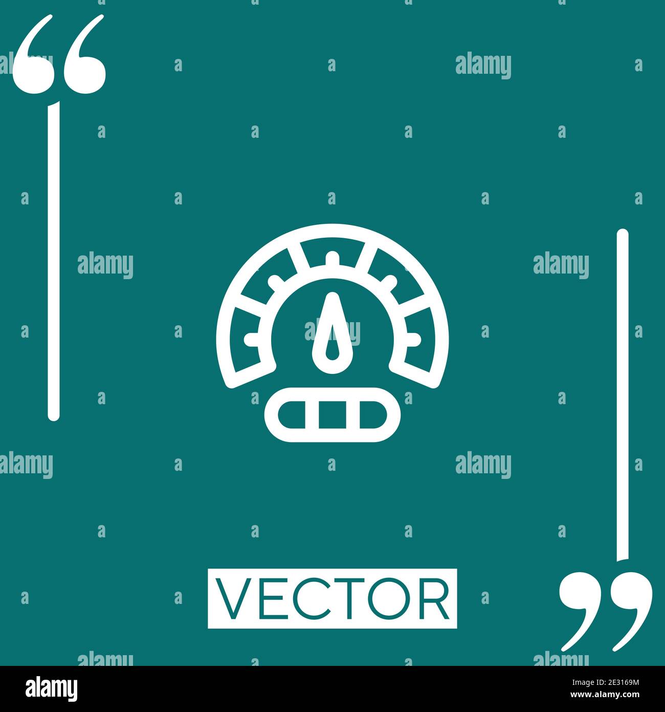 speedometer vector icon Linear icon. Editable stroke line Stock Vector ...