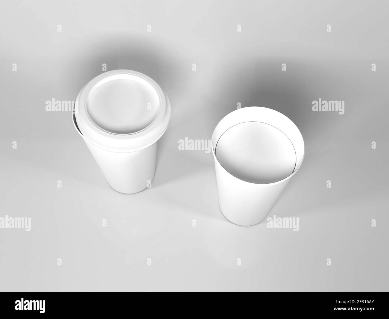 Realistic Paper Coffee Cup Mockup Template Stock Photo Alamy
