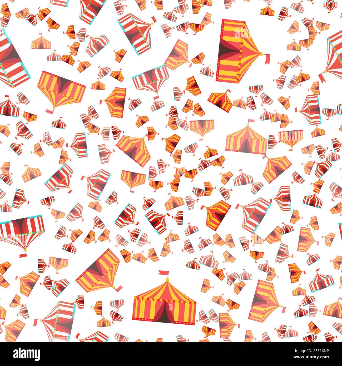 Tent circus icon on white background. Seamless pattern. Illustratio ...