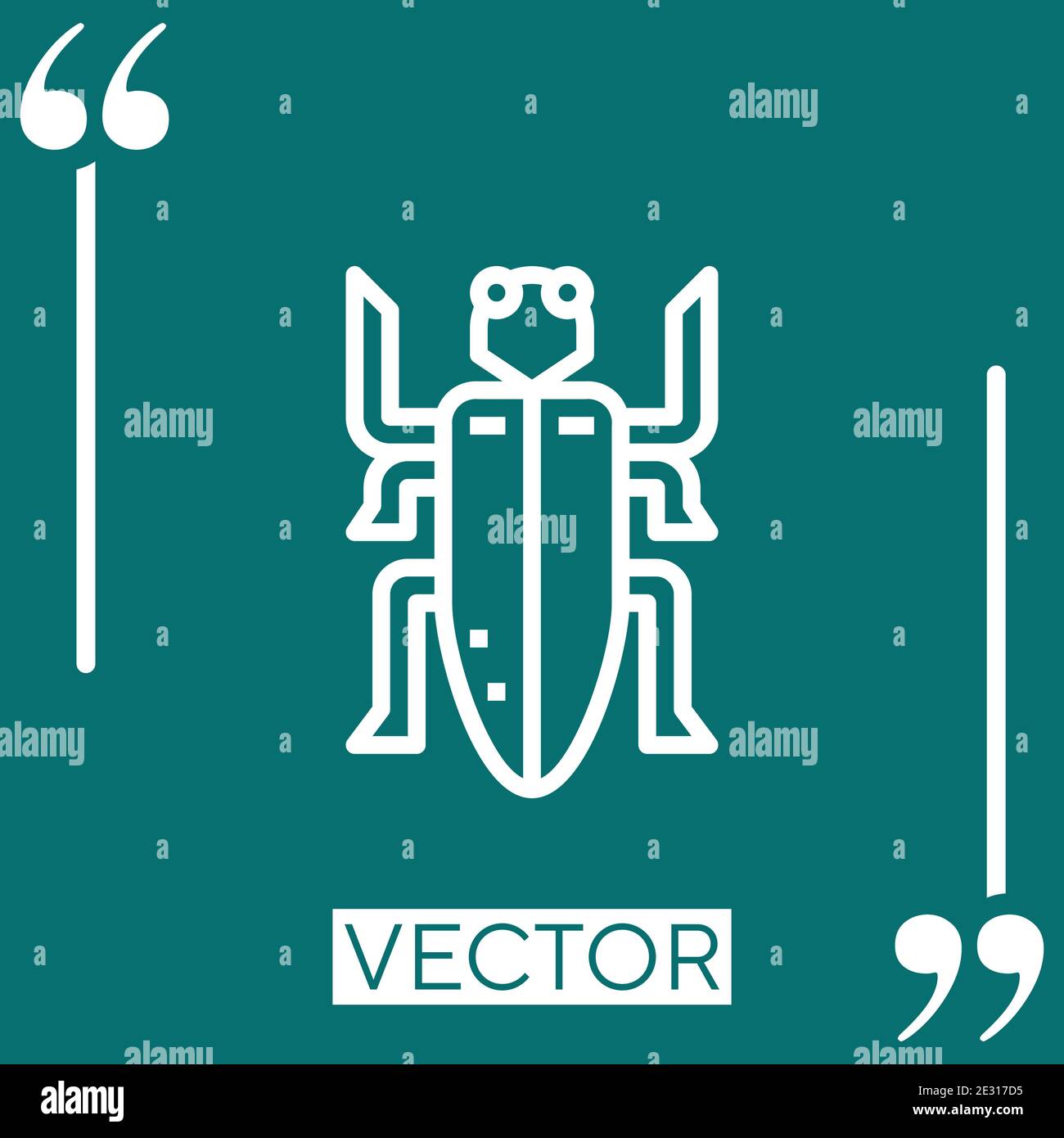 beetle vector icon Linear icon. Editable stroked line Stock Vector