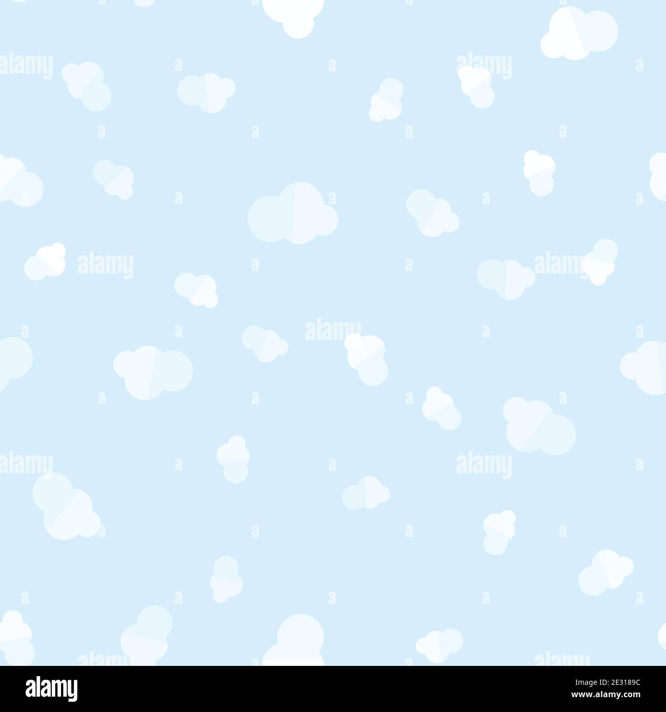Flat clouds in the sky. Seamless Pattern Background Illustration Stock ...