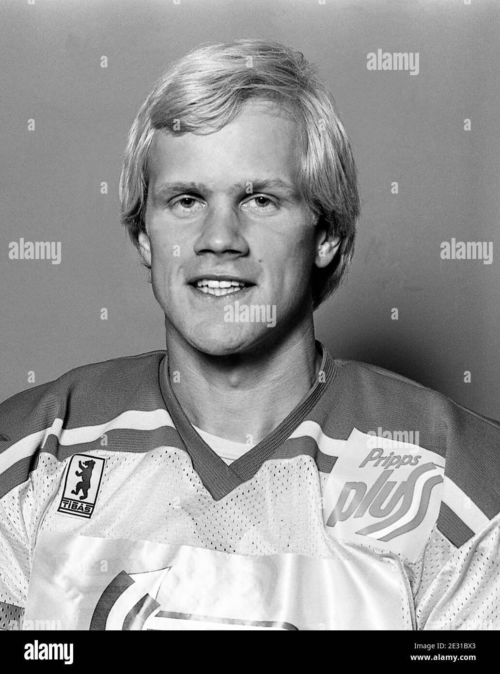THOMAS GRADIN Swedish professional Ice hockey player in National team to Canada cup 1981 Stock Photo