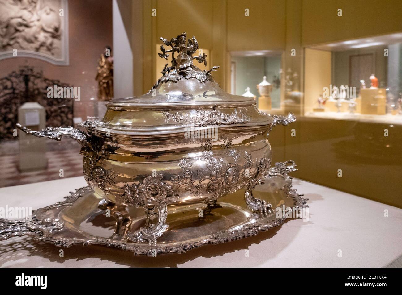 Sculpture and Decorative Arts in Central Europe, 1700-1800, exhibits at the Metropolitan Museum of Art, New York City, USA Stock Photo