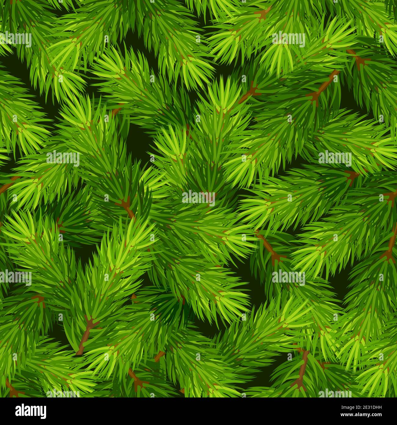 Vector Christmas seamless background with green fir branches Stock ...