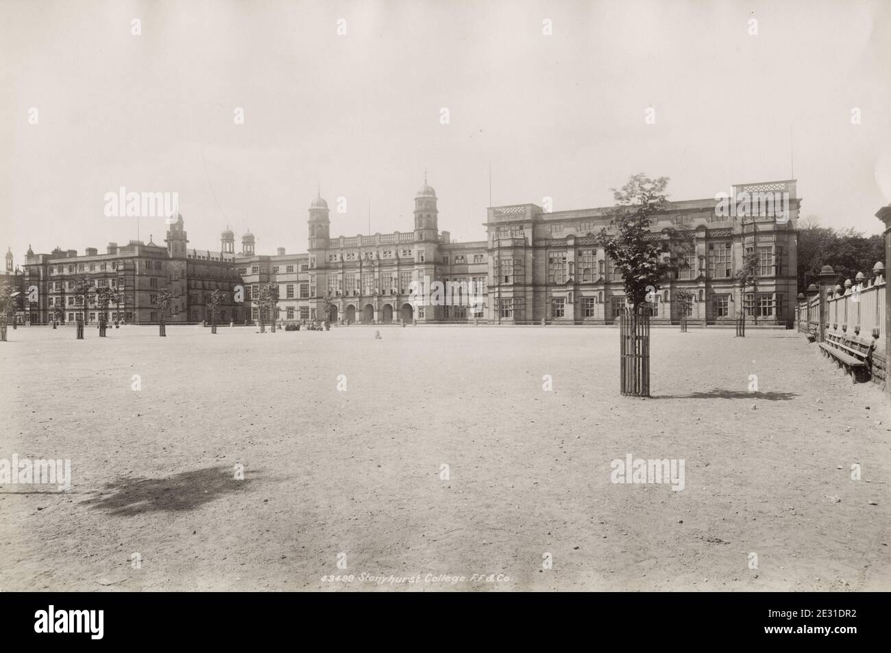 Vintage 19th century photograph: Stonyhurst College, Roman Catholic, Jesuit, school. Stock Photo