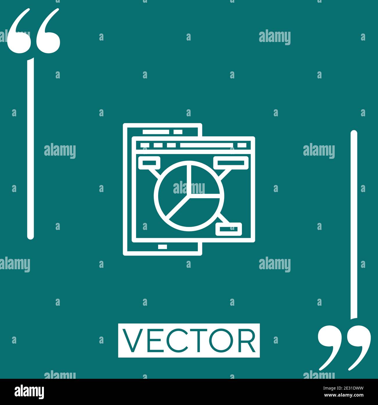 stats vector icon Linear icon. Editable stroked line Stock Vector