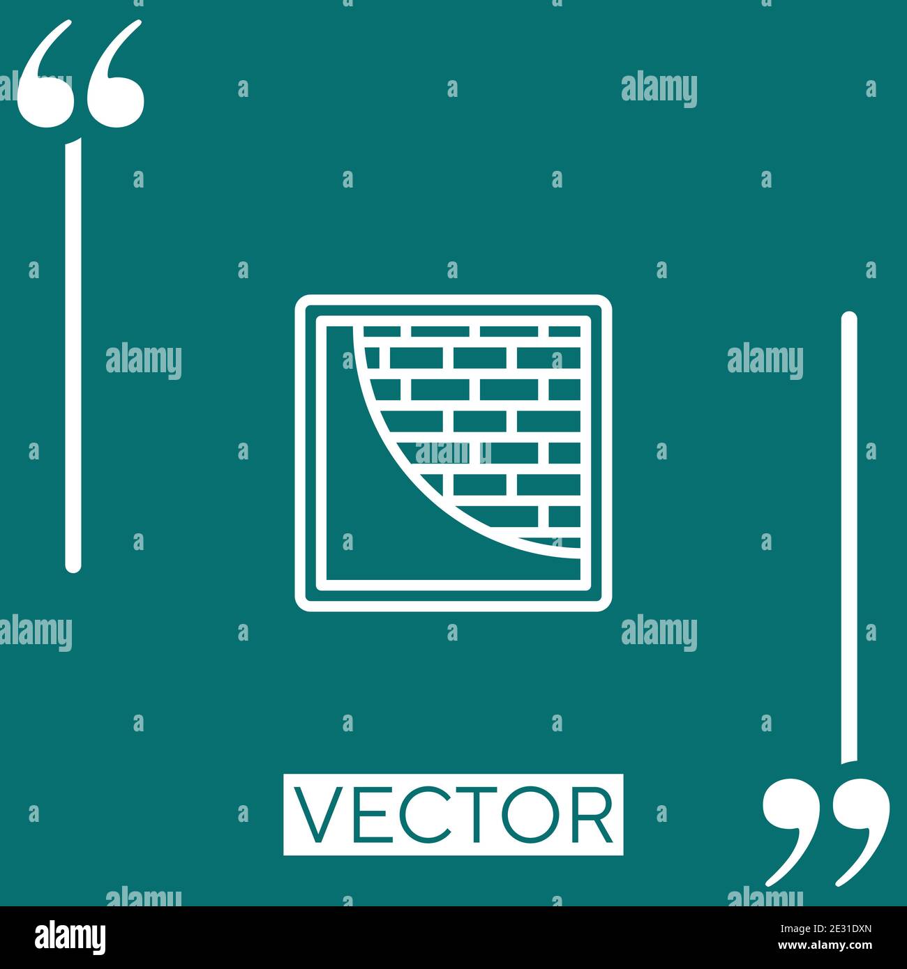 plastering vector icon Linear icon. Editable stroke line Stock Vector
