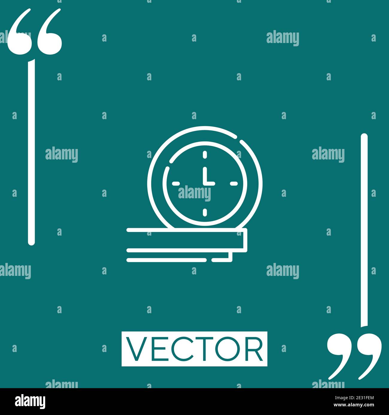wall clock vector icon Linear icon. Editable stroked line Stock Vector