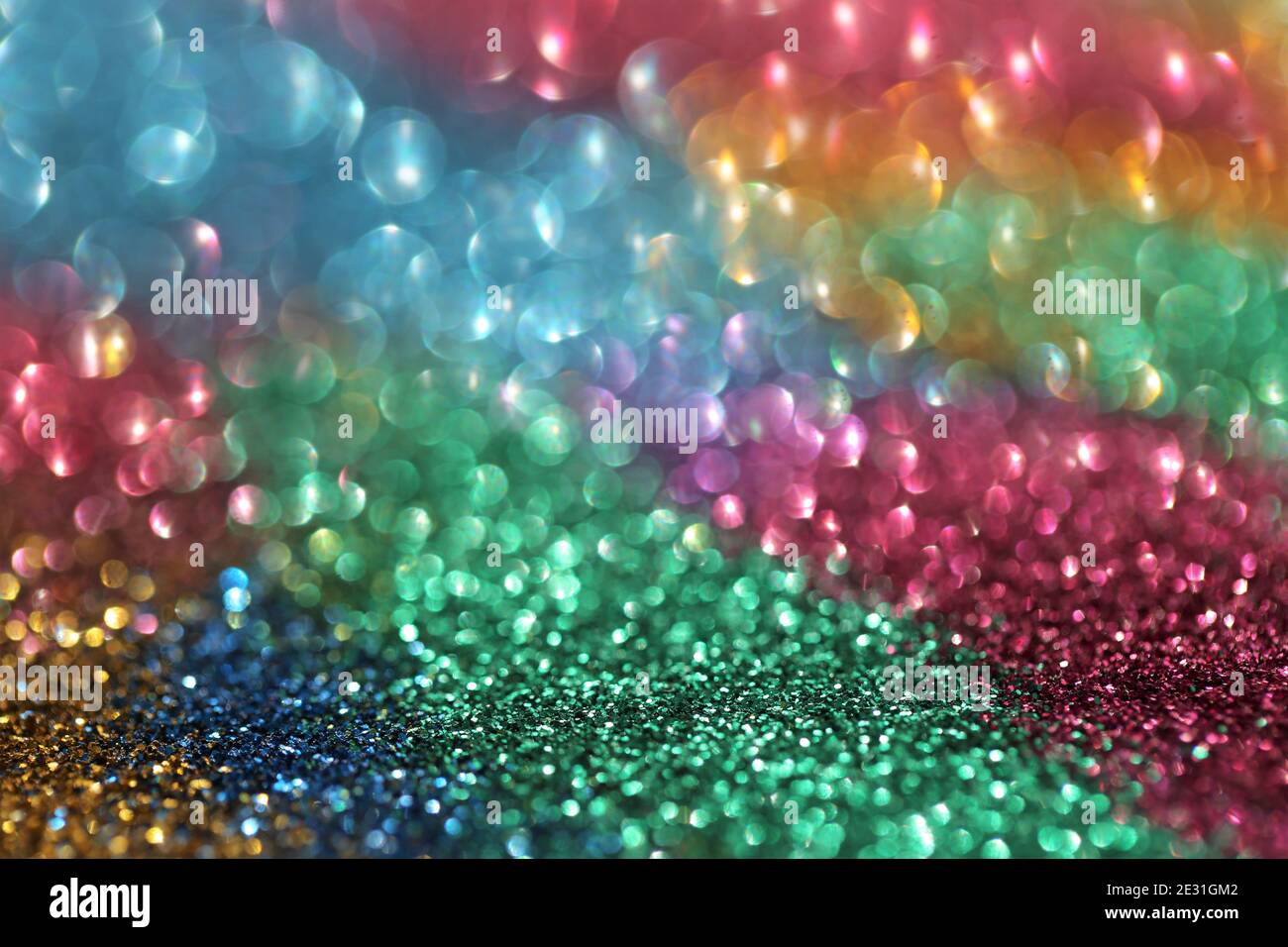 Wallpaper phone shining glitter.Glitter radiance surface. multicolored glitter with shining bokeh.Festive background. New Year and Christmas Stock Photo