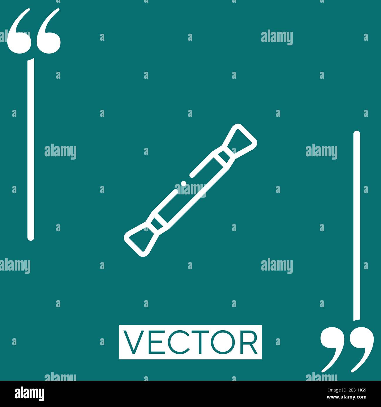 putty knife vector icon Linear icon. Editable stroked line Stock Vector