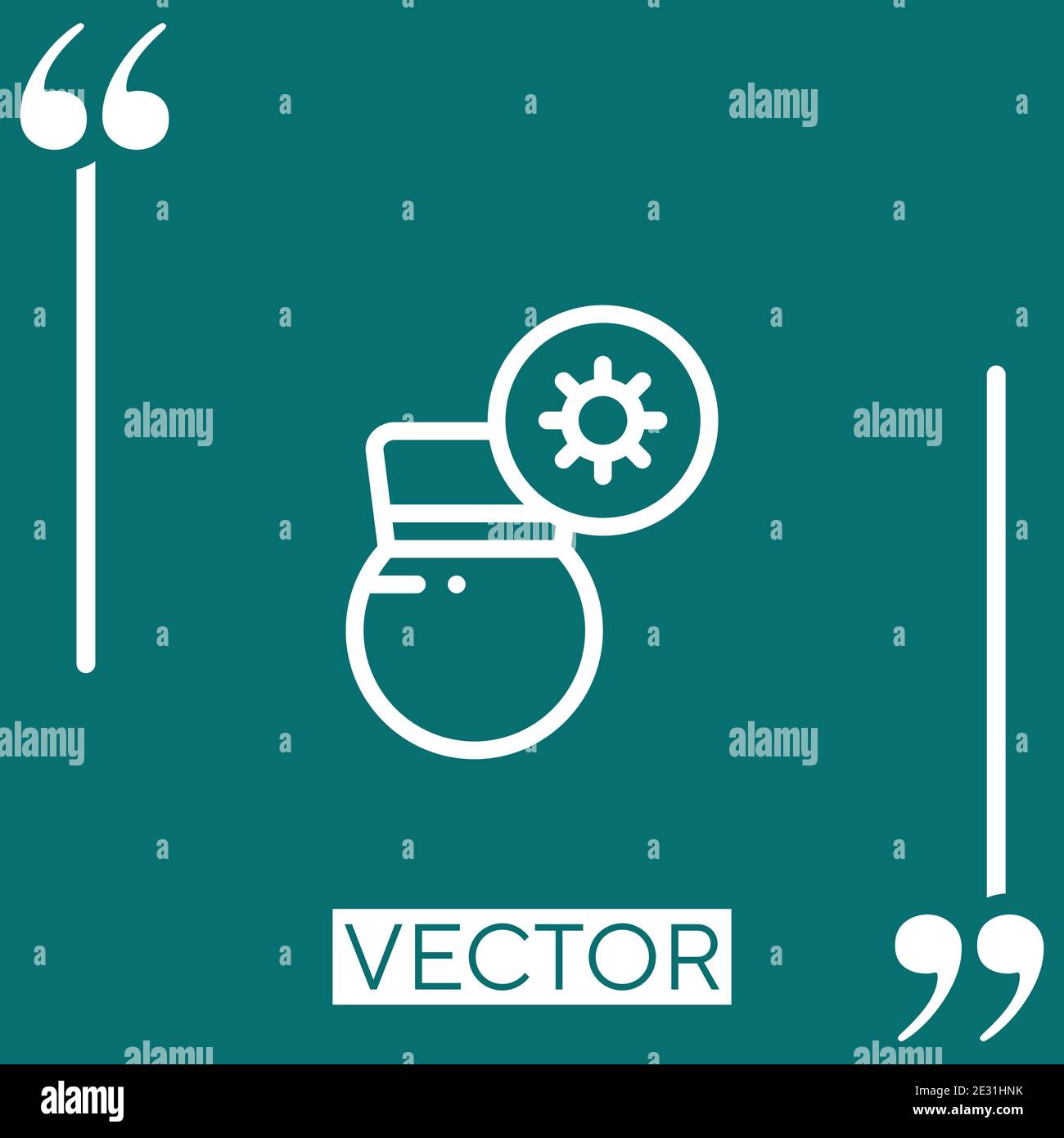 drying vector icon Linear icon. Editable stroked line Stock Vector