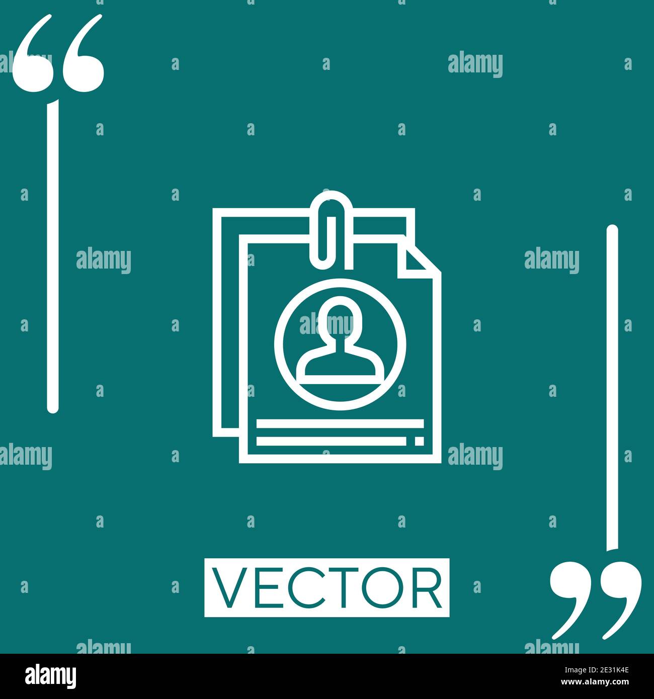 curriculum vector icon Linear icon. Editable stroke line Stock Vector