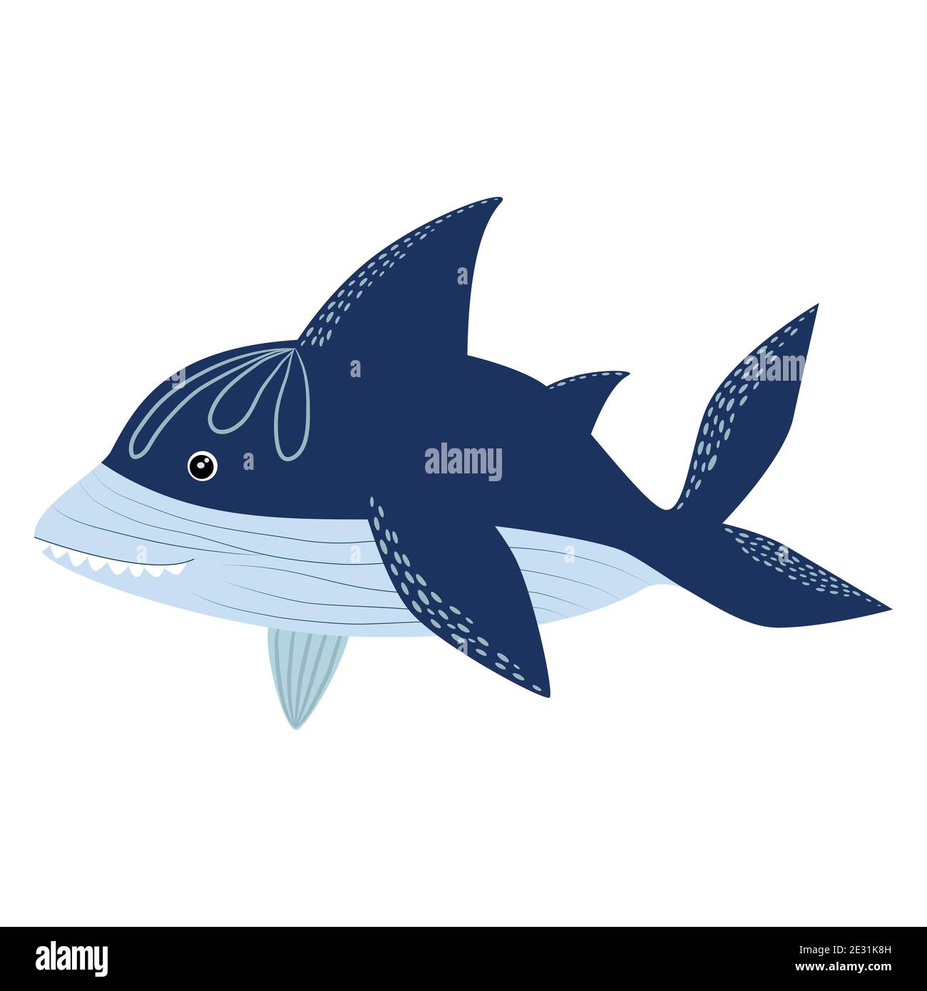 Cartoon shark scandinavian style sea for print design Stock Vector Image &  Art - Alamy