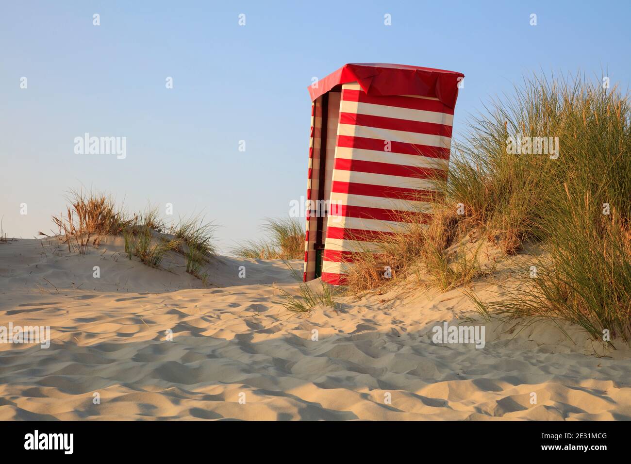 Beach tent at the dunes, Borkum, East Frisian Island, East frisia, Lower Saxony, Germany, Europe Stock Photo
