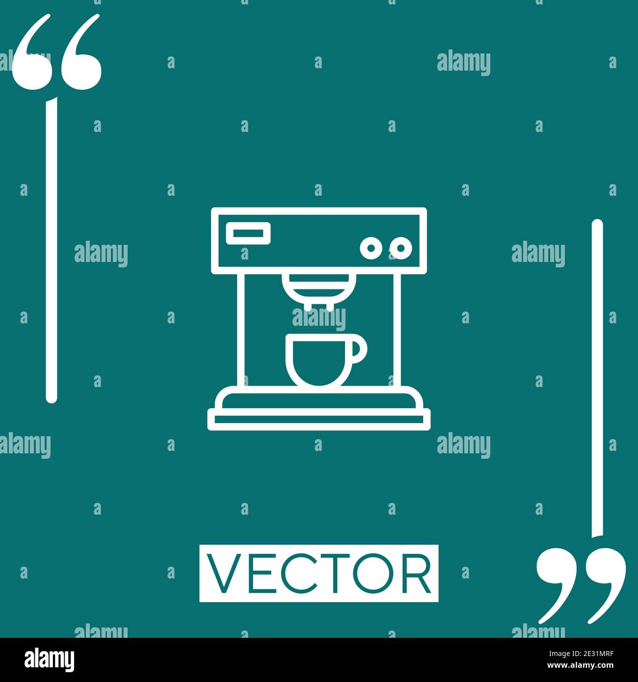 coffee maker vector icon Linear icon. Editable stroke line Stock Vector ...