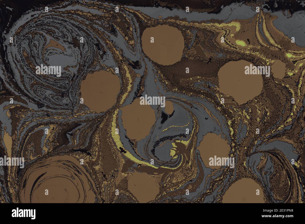Fantastic illustration of mixed paints with brown and grey Stock Photo ...