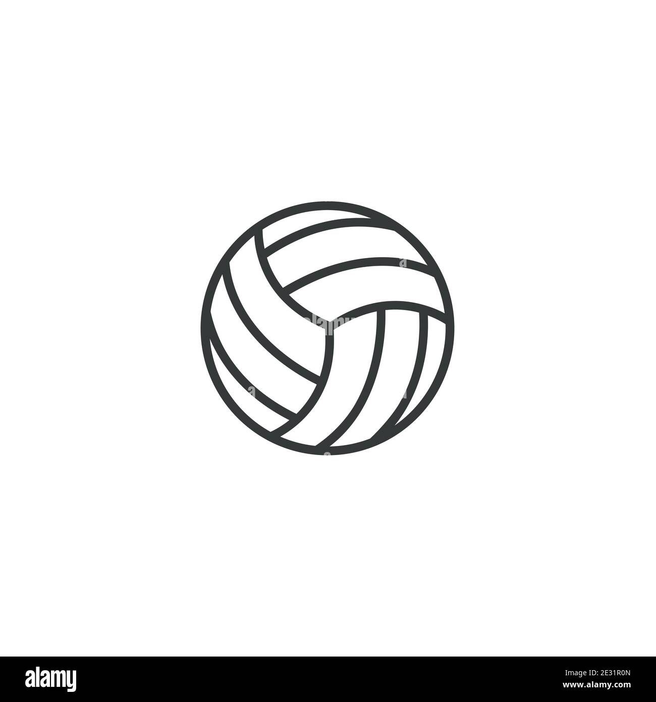 Volleyball icon, volleyball logo isolated on white background. Vector