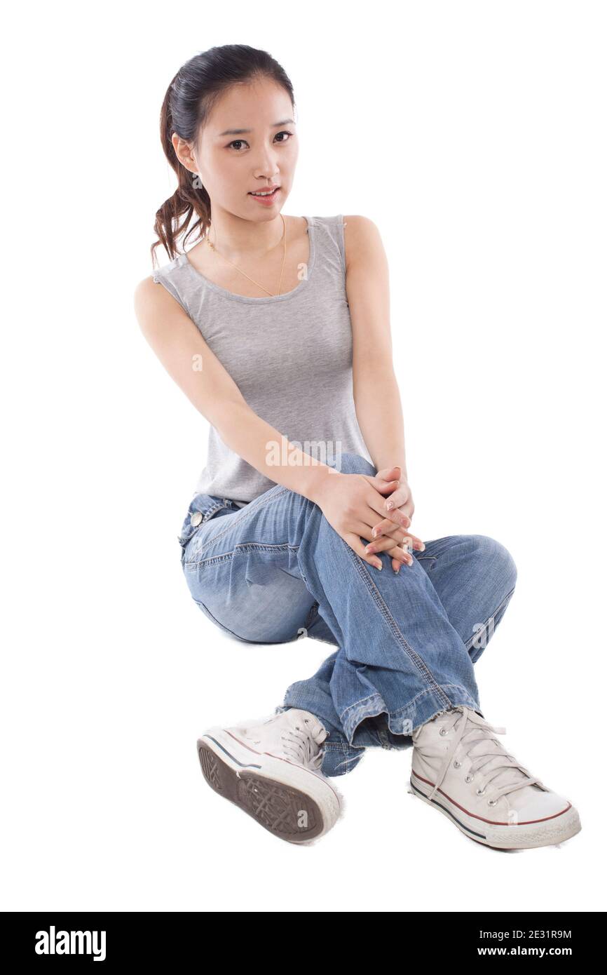Woman back portrait standing camera hi-res stock photography and images ...