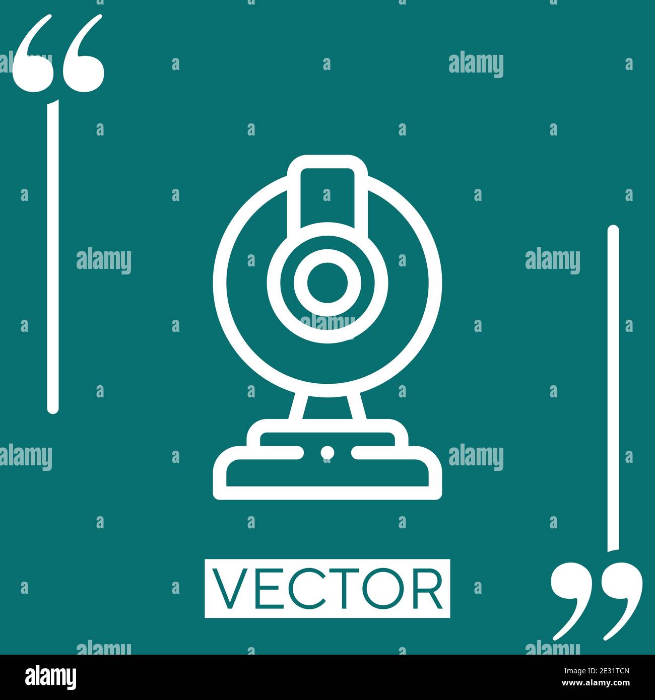 webcam vector icon Linear icon. Editable stroked line Stock Vector