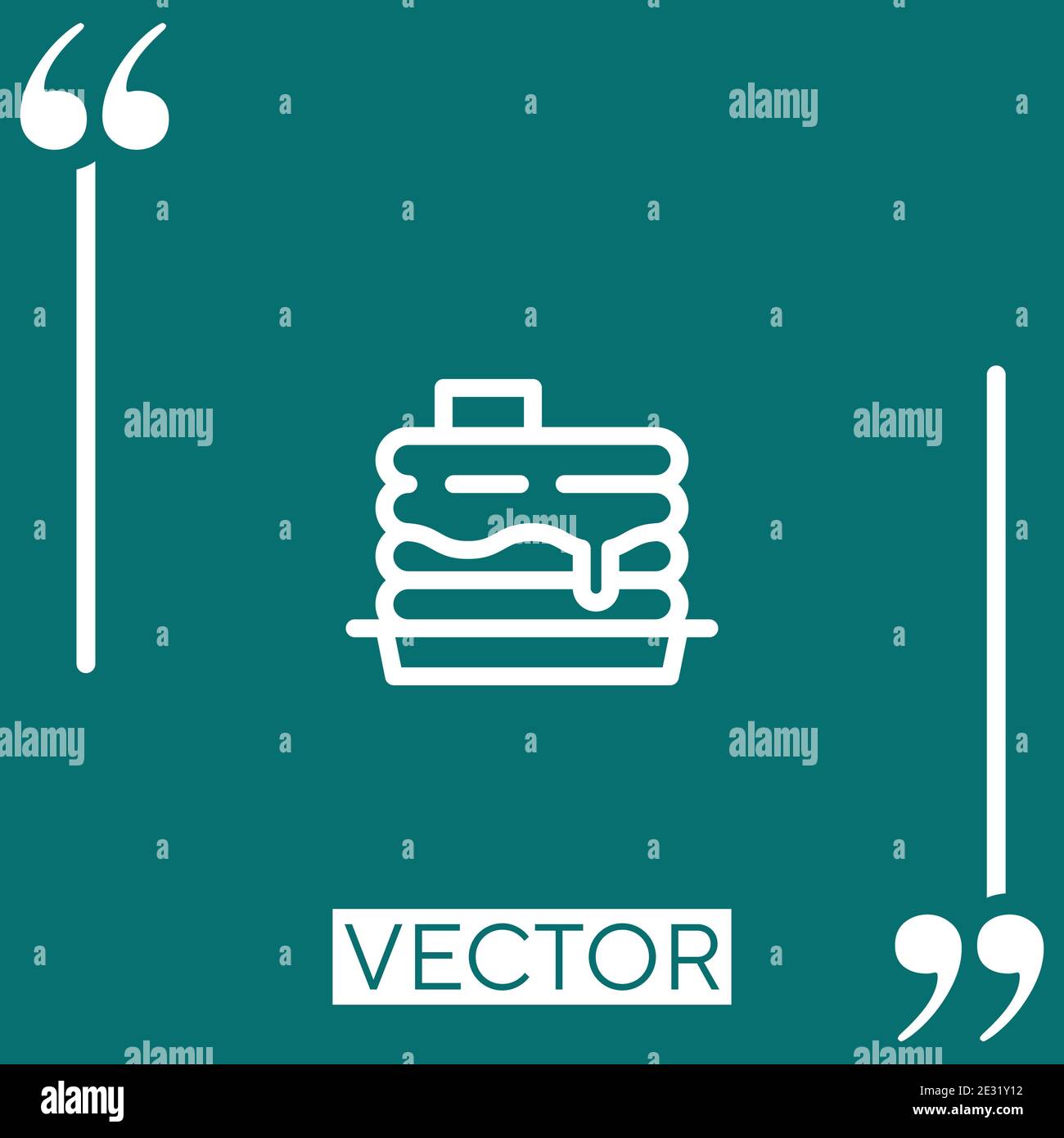 pancakes with syrup vector icon Linear icon. Editable stroke line Stock Vector