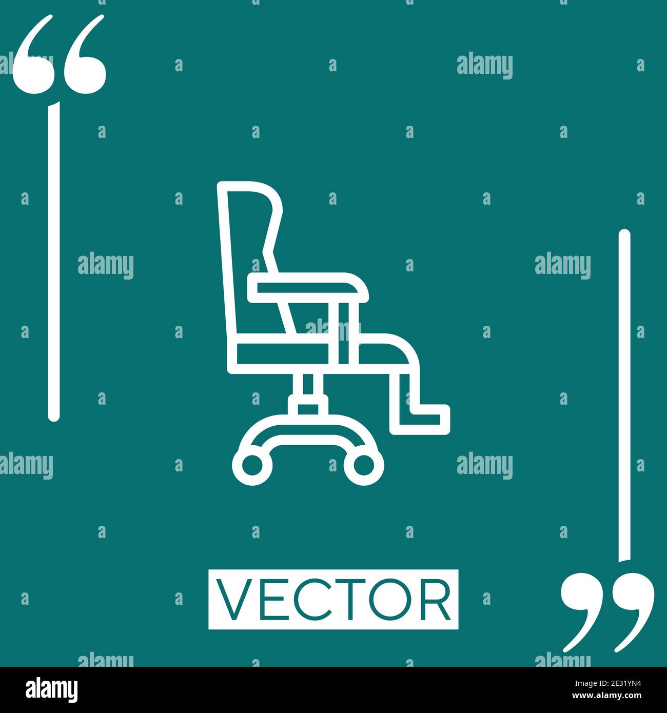 gaming chair vector icon Linear icon. Editable stroked line Stock Vector