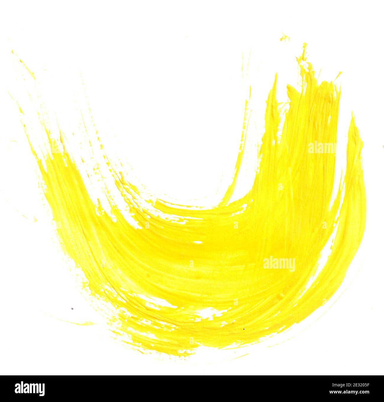 score Monograph argument Yellow brush stroke isolated on white background Stock Photo - Alamy