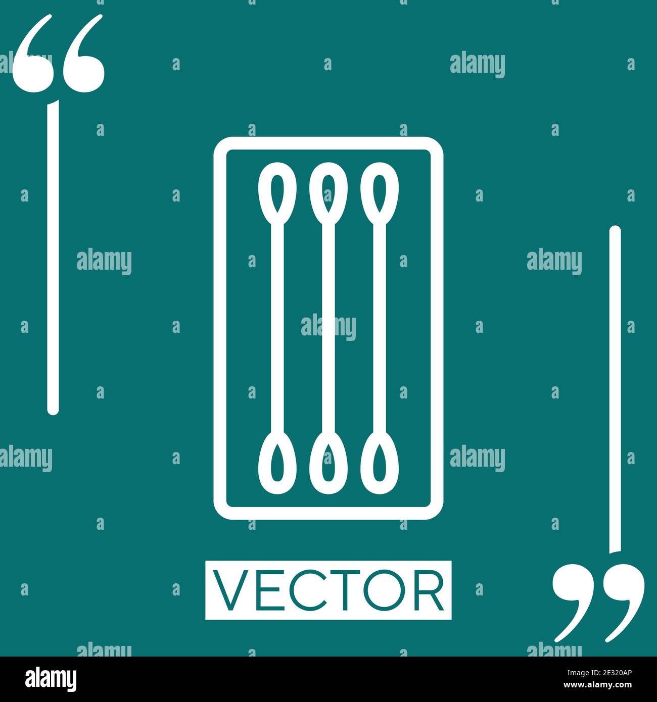 cotton buds vector icon Linear icon. Editable stroke line Stock Vector