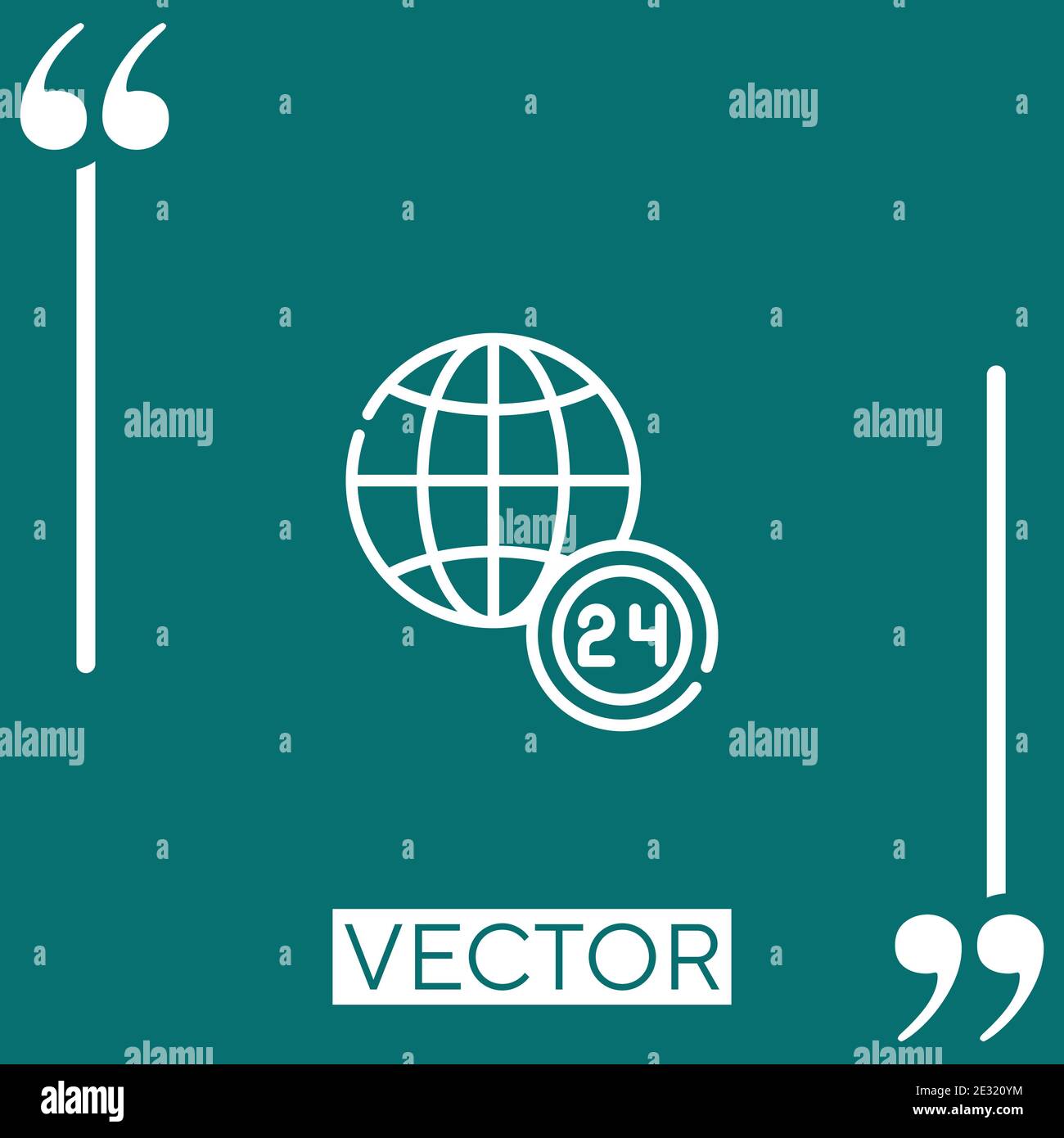 hours vector icon Linear icon. Editable stroked line Stock Vector