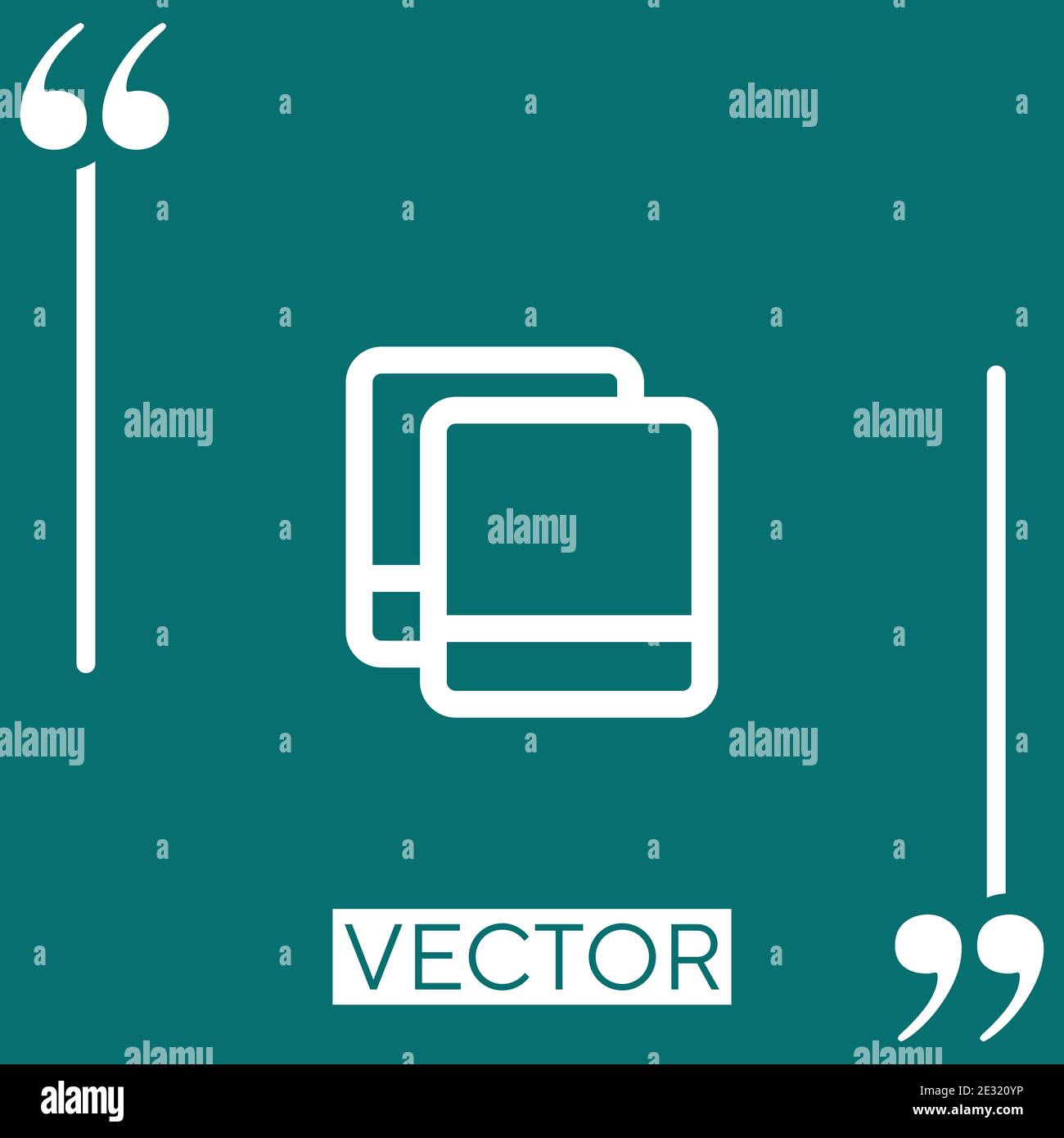 squares button outline vector icon Linear icon. Editable stroke line Stock Vector
