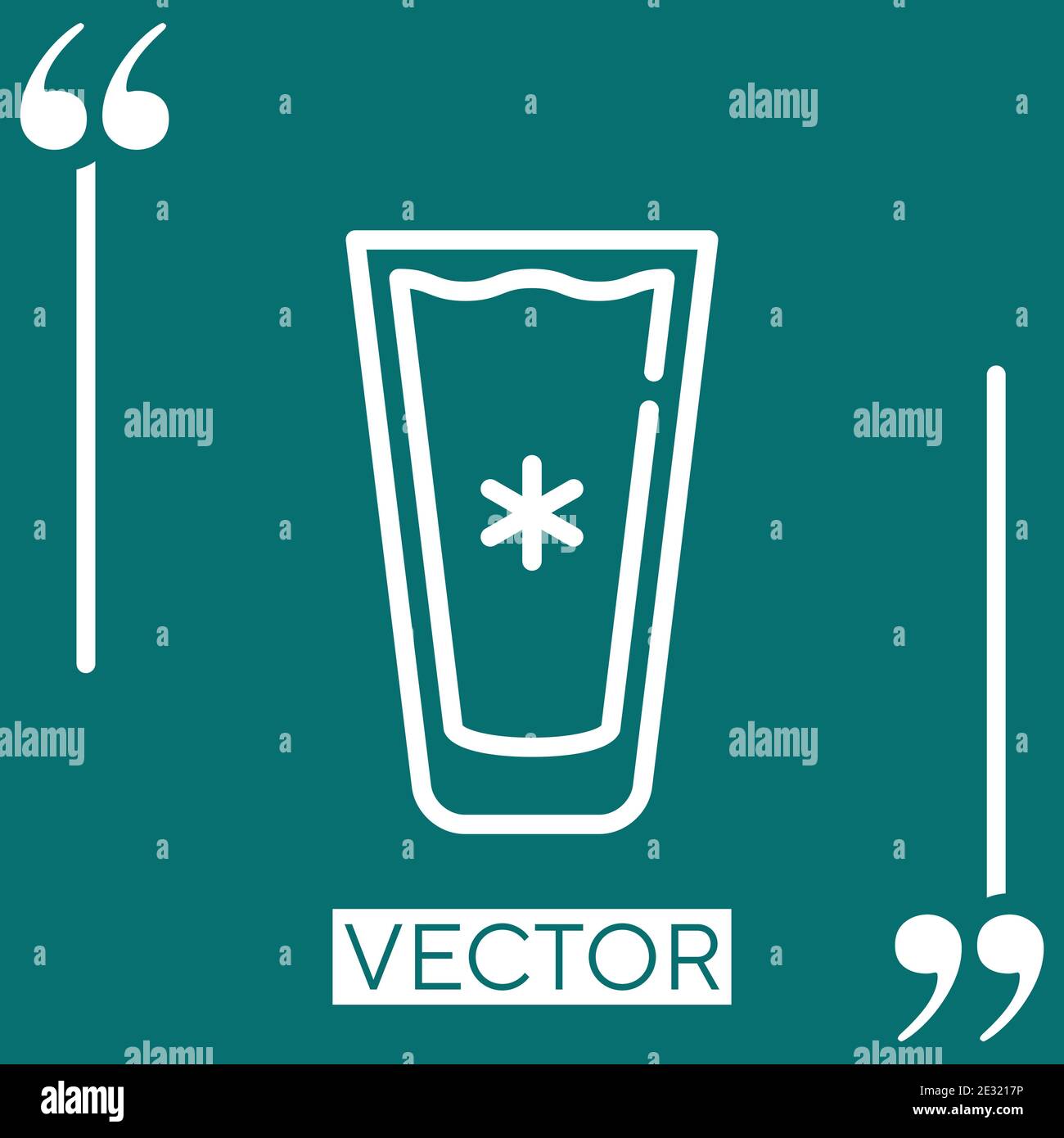 iced coffee vector icon Linear icon. Editable stroke line Stock Vector