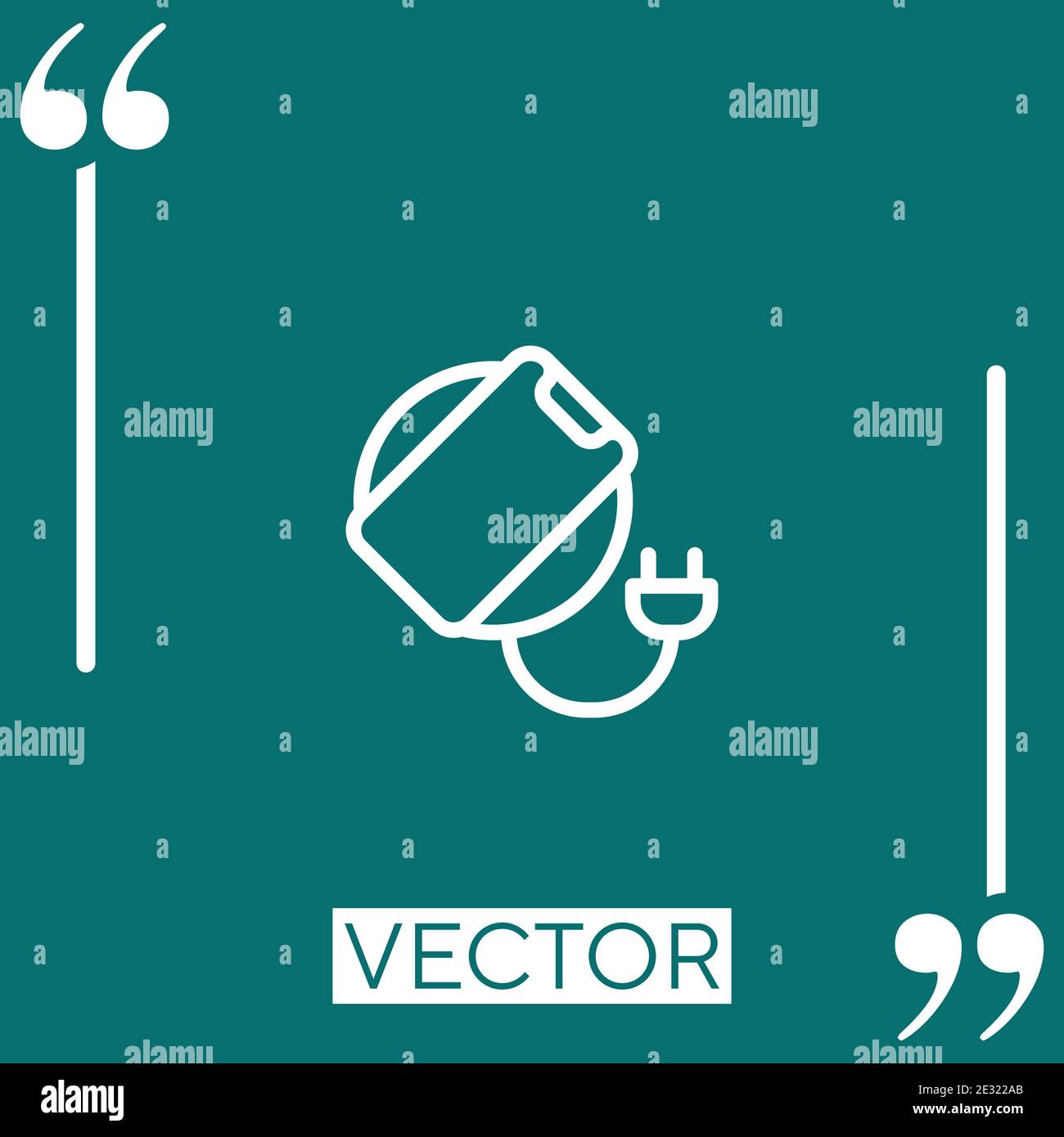 plug vector icon Linear icon. Editable stroke line Stock Vector